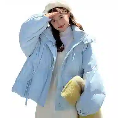 鸭鸭 短款时尚都市秋冬款小个子宽松保暖连帽鸭绒羽绒服 女款