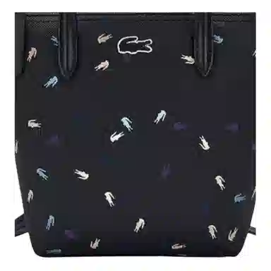 Lacoste Croc Print Tote Bag Mini Black Blue