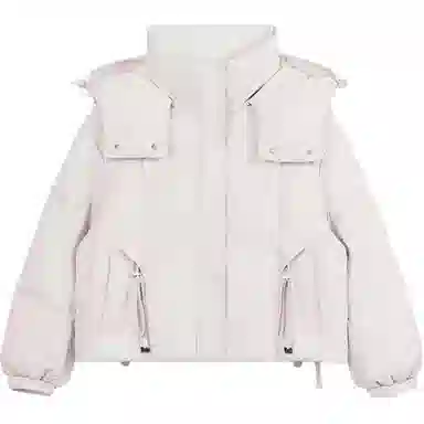 鸭鸭 短款时尚都市秋冬款小个子宽松保暖连帽鸭绒羽绒服 女款