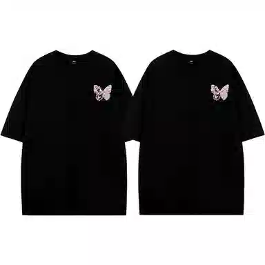 K411 Vintage Embroidered Butterfly Tee