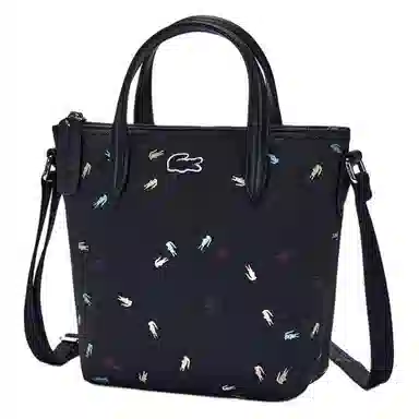 Lacoste Croc Print Tote Bag Mini Black Blue