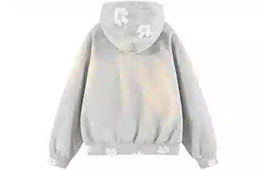 No Tears Flocked Floral Hoodie Jacket