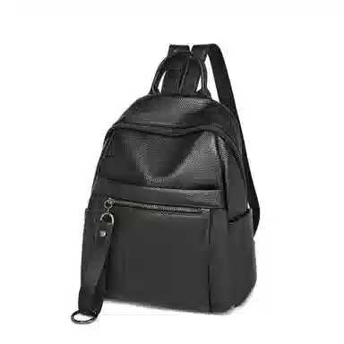 红蜻蜓 大学生高中书包电脑包通勤气质高级感 牛皮 旅行背包双肩包 常规 男女同款情侣款 黑色