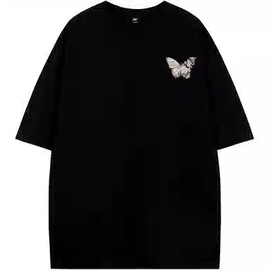 K411 Vintage Embroidered Butterfly Tee