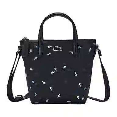 Lacoste Croc Print Tote Bag Mini Black Blue