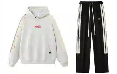 Coca-Cola Asymmetric Stripe Hoodie Set