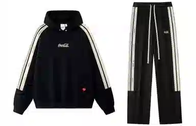 Coca-Cola Asymmetric Stripe Hoodie Set