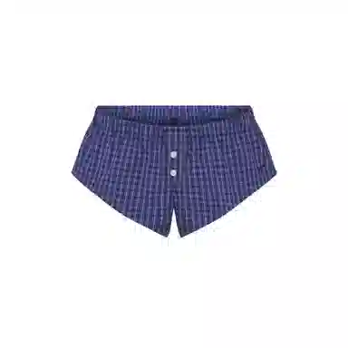 SKIMS FW25 COTTON POPLIN MICRO SHORT SLEEP SET