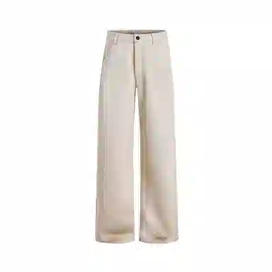 【重磅420g星空呢230斤可穿】布客行 褶皱垂感毛呢可拆卸方巾宽松行政高级设计感纯色港风回潮轻奢老钱西装阔腿舒适长裤休闲裤 男女同款