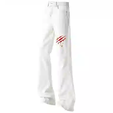 AMBER LIGHT OOTD Cross Print Jeans