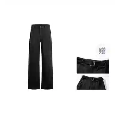 【重磅420g星空呢230斤可穿】布客行 褶皱垂感毛呢可拆卸方巾宽松行政高级设计感纯色港风回潮轻奢老钱西装阔腿舒适长裤休闲裤 男女同款