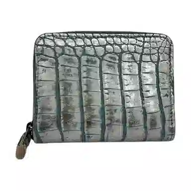 Louis Vuitton Glacier Blue Crocodile Zipper Wallet