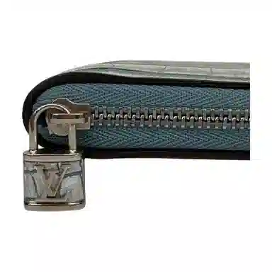 Louis Vuitton Glacier Blue Crocodile Zipper Wallet