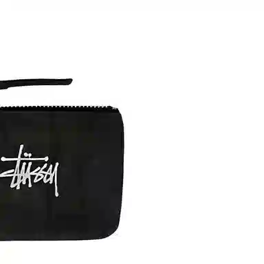 Stussy Classic Logo Canvas Wallet Black