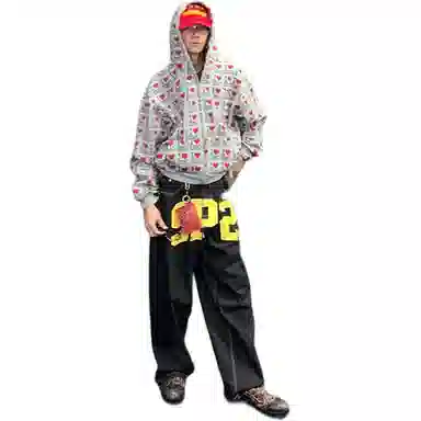 UPWARD LAB Vintage Camo Zip Hoodie