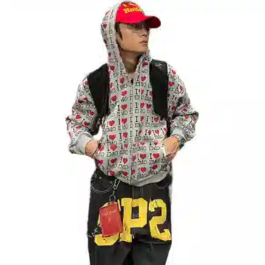 UPWARD LAB Vintage Camo Zip Hoodie