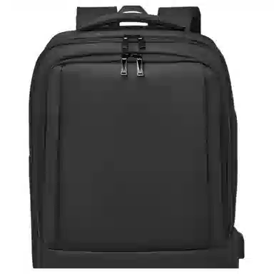 老人头 商务风时尚高颜值大容量 织物 双肩包 男款 黑色