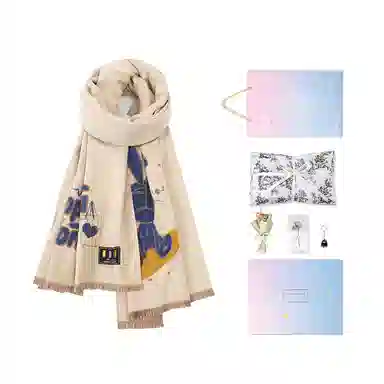 白卷 限定款马卡龙色保暖加厚 绒线围巾 女款