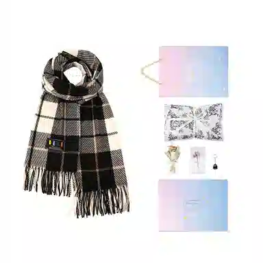 白卷 限定款马卡龙色保暖加厚 绒线围巾 女款