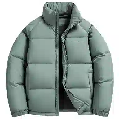 鸭鸭 户外运动韩系加厚保暖短款冬季外套纯色韩版休闲基础百搭立领面包羽绒服 男女同款