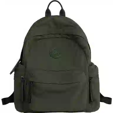 妙迪 时尚潮流纯色大容量 织物 双肩包 常规 男女同款情侣款 椰青灰