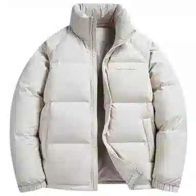 鸭鸭 户外运动韩系加厚保暖短款冬季外套纯色韩版休闲基础百搭立领面包羽绒服 男女同款