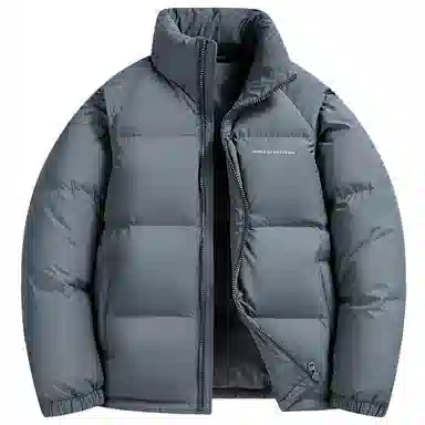 鸭鸭 户外运动韩系加厚保暖短款冬季外套纯色韩版休闲基础百搭立领面包羽绒服 男女同款