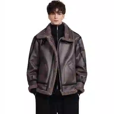 WILD LEADER Vintage Biker Jacket Khaki