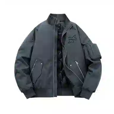 The Simpsons Streetwear Graffiti Embroidered Down Jacket