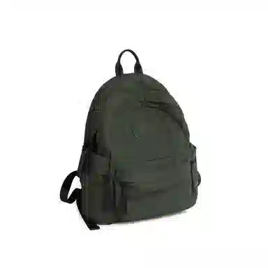 妙迪 时尚潮流纯色大容量 织物 双肩包 常规 男女同款情侣款 椰青灰