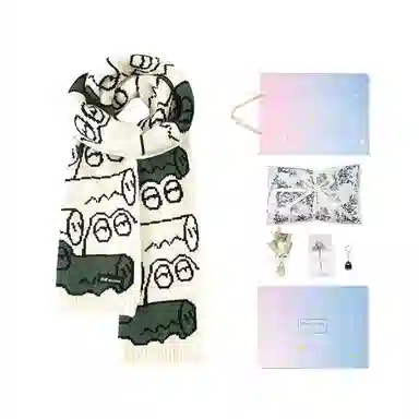 白卷 限定款马卡龙色保暖加厚 绒线围巾 女款