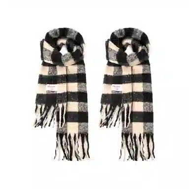 白卷 限定款马卡龙色保暖加厚 绒线围巾 女款