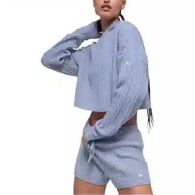 alo yoga Hoodie Knit Pullover Athletic Heather Grey