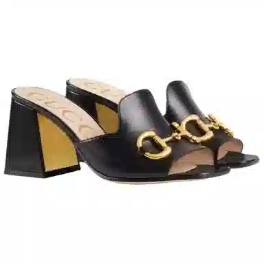 Gucci Horsebit High Heel Sandals Black