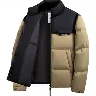 鸭鸭 休闲保暖面包服基础百搭短款加厚立领运动羽绒服 男款