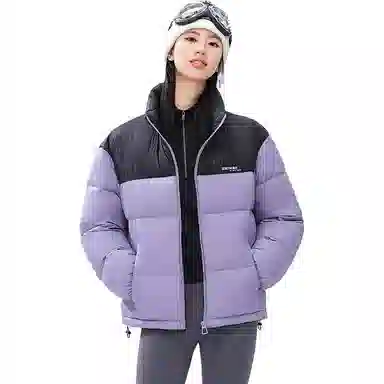 鸭鸭 中青年韩版休闲基础百搭短款立领户外运动加厚保暖暗黑面包羽绒服 男女同款