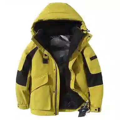 鸭鸭 短款连帽户外保暖外套羽绒服 女款