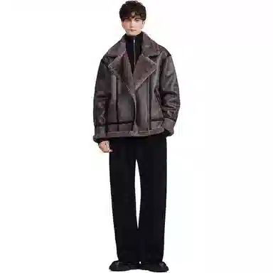 WILD LEADER Vintage Biker Jacket Khaki