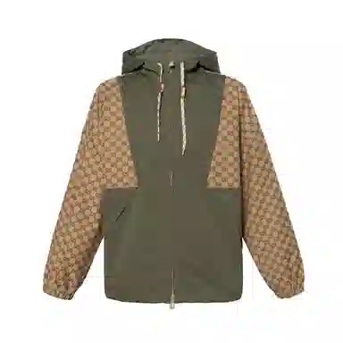 GUCCI Loose Fit Hoodie Jacket Green