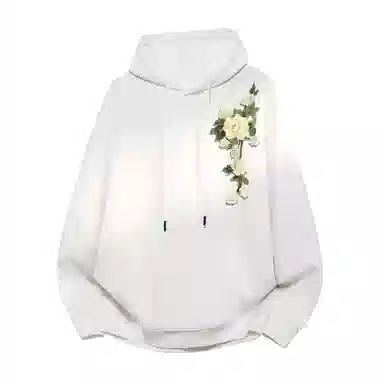 【3D立体浮雕万针刺绣】布客行 美式复古文艺风植物花卉工艺纯色基础简约百搭高级感高街潮流休闲舒适学院华棉重磅长袖卫衣 男女同款