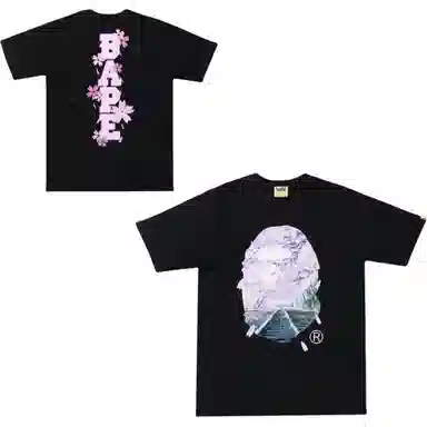 A BATHING APE BAPE Sakura Photo Ape Head Tee