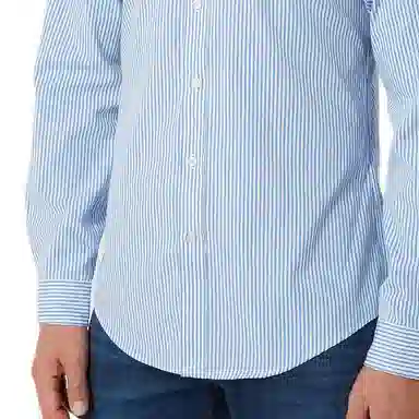 Polo Ralph Lauren Striped Pony Logo Shirt Blue