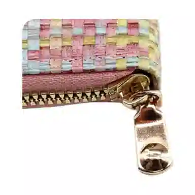 掐尖 编织纹卡夹时尚风琴卡套零钱包多卡位 皮革 卡包 女款 多色