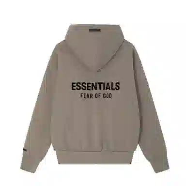 Fear of God Essentials SS25 Classic Full Zip-Up Hoodie Homestead Heather