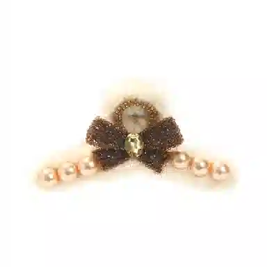 如花梦 韩版 秋冬鲨鱼夹后脑勺发勺发量多盘 可爱毛绒抓夹 亚克力 发夹 女款