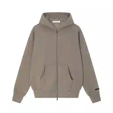 Fear of God Essentials SS25 Classic Full Zip-Up Hoodie Homestead Heather