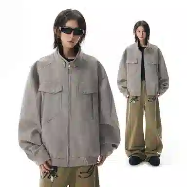 Zirunge Vintage Tie-Dye Leather Jacket Cleanfit Set