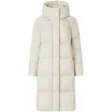 坦博尔 过膝纯色简约羽绒服 女款