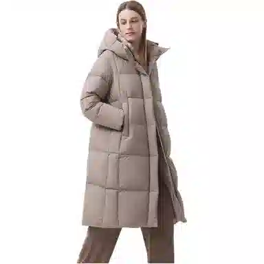 坦博尔 加厚保暖连帽常规长袖通勤面包服羽绒服 女款