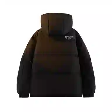 鸭鸭 冬季连帽外套创意字母设计经典基础款百搭保暖潮流时尚休闲户外通勤撞色棉衣羽绒服 男女同款